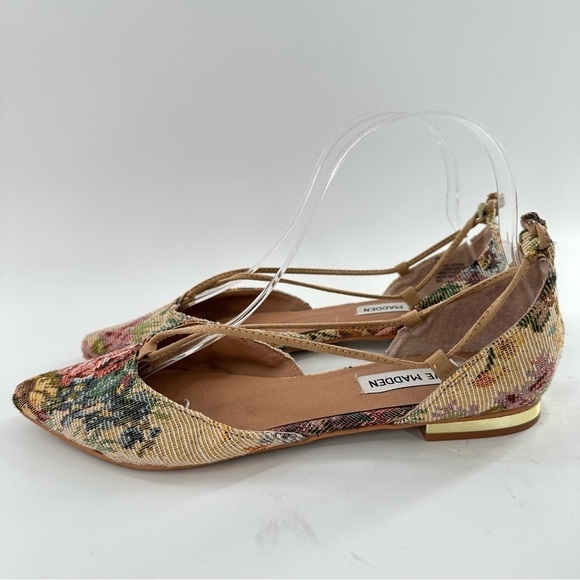 Steve Madden Walkie flats size 7 multicolored floral tapestry dorsay pointy toe - Picture 7 of 14